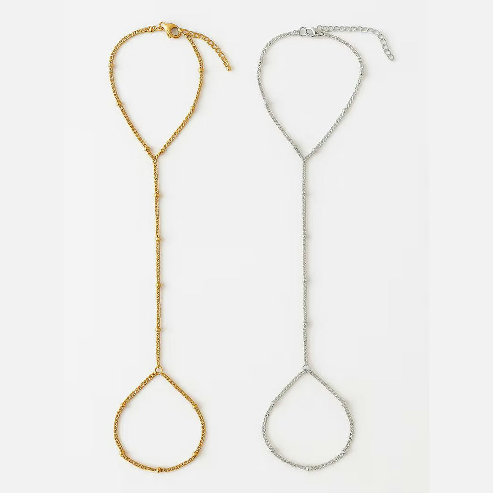 Hand Chain Bracelet with Finger Loop